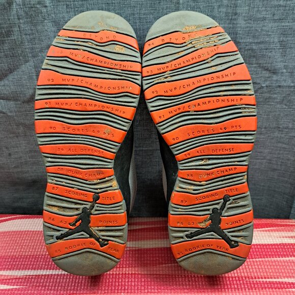 Nike Air Jordan X 10 Retro - US Men's 10.5 - Cool Grey/Infrared-Black - 310805-0 - Picture 6 of 16